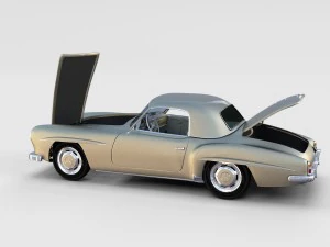 full mercedes 190sl pack 3D Model