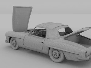 full mercedes 190sl pack 3D Model