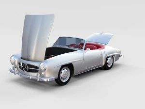 full mercedes 190sl pack 3D Model