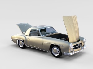 full mercedes 190sl pack 3D Модель