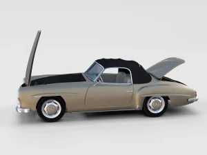 full mercedes 190sl pack 3D Model