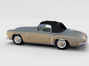 full mercedes 190sl pack 3D Model