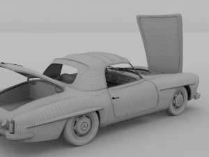 full mercedes 190sl pack 3D Model