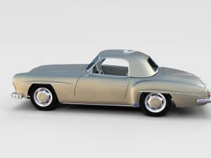 full mercedes 190sl pack 3D Model