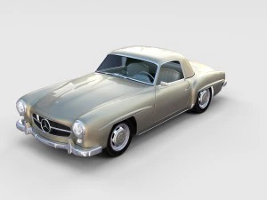full mercedes 190sl pack 3D Model