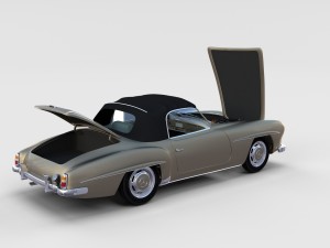 full mercedes 190sl pack 3D Модель