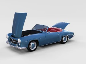full mercedes 190sl pack 3D Model