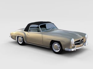full mercedes 190sl pack 3D Model