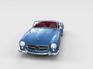 full mercedes 190sl pack 3D Model