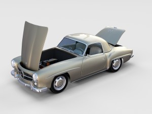 full mercedes 190sl pack 3D Модель