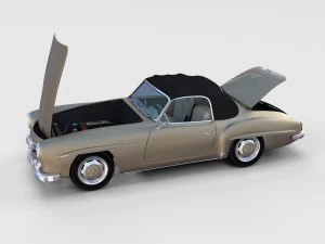 full mercedes 190sl pack 3D Model