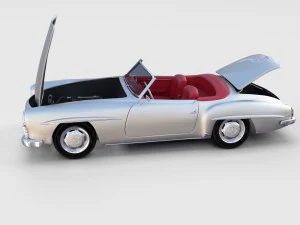 full mercedes 190sl pack 3D Model