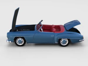 full mercedes 190sl pack 3D Model
