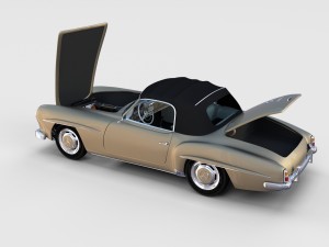 full mercedes 190sl pack 3D Модель