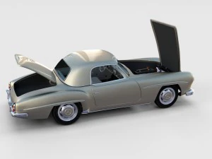 full mercedes 190sl pack 3D Model