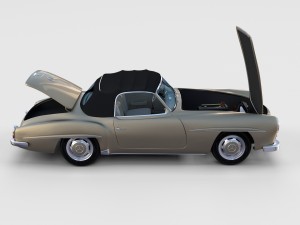 full mercedes 190sl pack 3D Модель