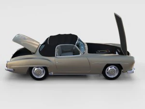 full mercedes 190sl pack 3D Model
