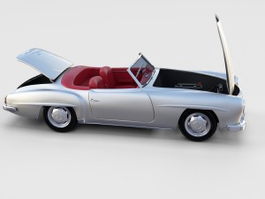 full mercedes 190sl pack 3D Модель