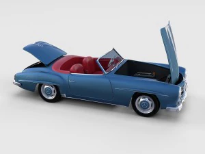 full mercedes 190sl pack 3D Model