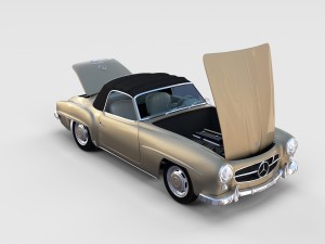full mercedes 190sl pack 3D Модель