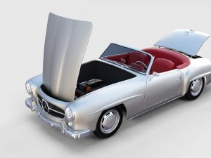 full mercedes 190sl pack 3D Model