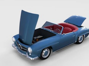 full mercedes 190sl pack 3D Model