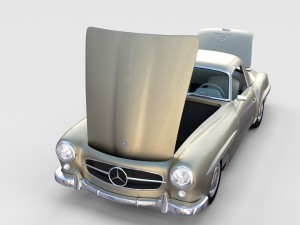full mercedes 190sl pack 3D Модель