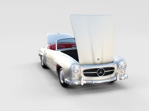 full mercedes 190sl pack 3D Model