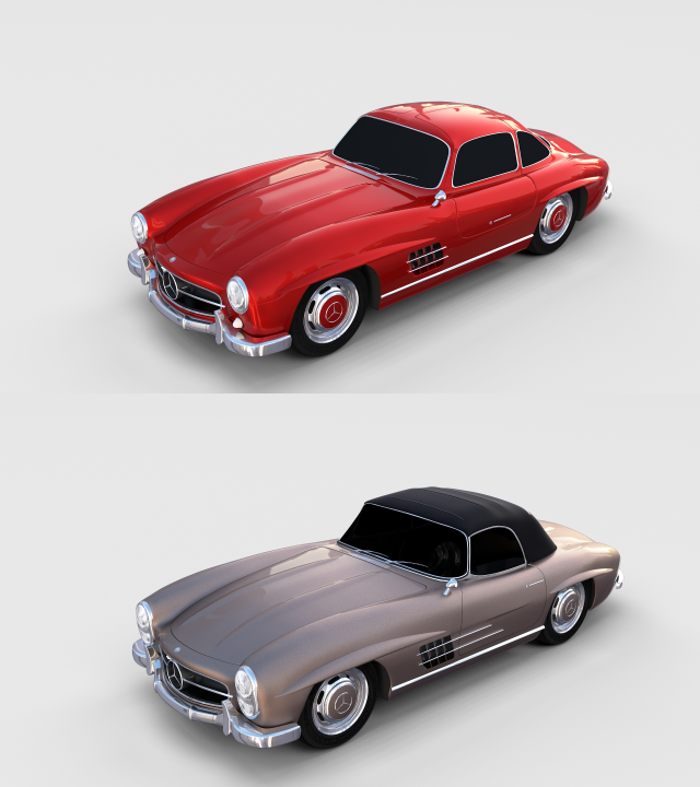 mercedes 300sl pack 3D मॉडल .c4d .max .obj .3ds .fbx .stl .blend 
