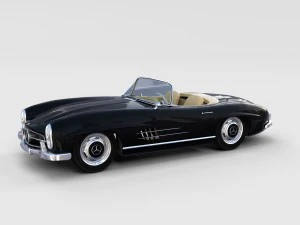 mercedes 300sl avec pack int&eacute;rieur Modèle 3D