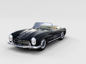 mercedes 300sl avec pack int&eacute;rieur Modèle 3D