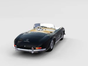 mercedes 300sl avec pack int&eacute;rieur Modèle 3D