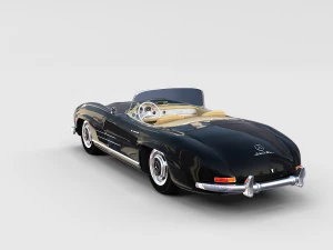 mercedes 300sl avec pack int&eacute;rieur Modèle 3D
