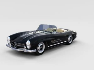 mercedes 300sl avec pack int&eacute;rieur Modèle 3D