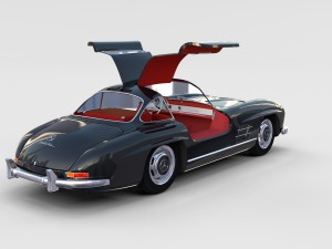 mercedes 300sl with interior pack 3D Модель