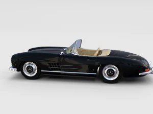 mercedes 300sl avec pack int&eacute;rieur Modèle 3D