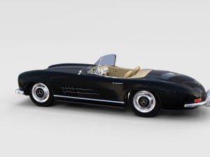 mercedes 300sl with interior pack 3D Модель