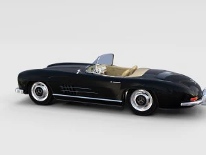 mercedes 300sl avec pack int&eacute;rieur Modèle 3D