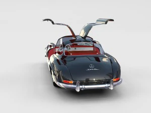 mercedes 300sl avec pack int&eacute;rieur Modèle 3D