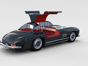 mercedes 300sl avec pack int&eacute;rieur Modèle 3D