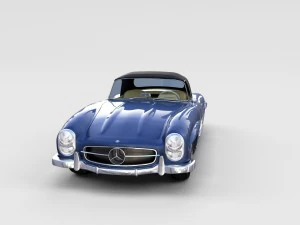 mercedes 300sl avec pack int&eacute;rieur Modèle 3D