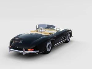 mercedes 300sl avec pack int&eacute;rieur Modèle 3D