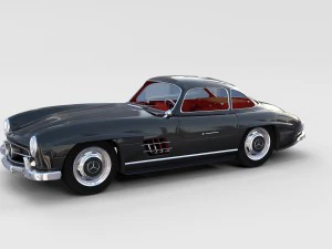 mercedes 300sl avec pack int&eacute;rieur Modèle 3D