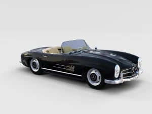 mercedes 300sl avec pack int&eacute;rieur Modèle 3D