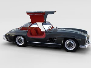mercedes 300sl avec pack int&eacute;rieur Modèle 3D
