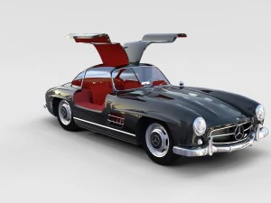 mercedes 300sl avec pack int&eacute;rieur Modèle 3D