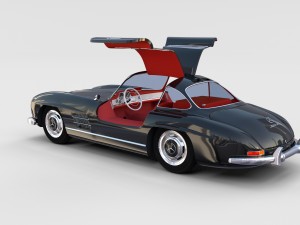 mercedes 300sl with interior pack 3D Модель