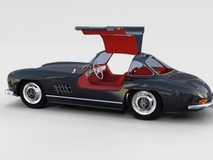 mercedes 300sl avec pack int&eacute;rieur Modèle 3D