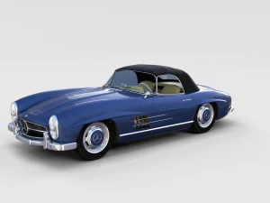 mercedes 300sl avec pack int&eacute;rieur Modèle 3D