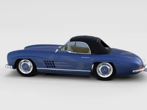 mercedes 300sl avec pack int&eacute;rieur Modèle 3D